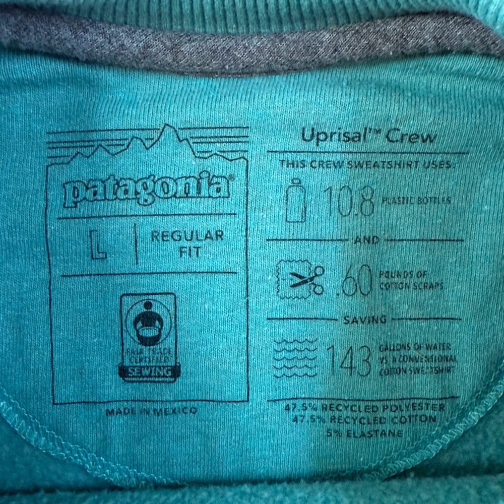Patagonia Men's Aqua Crewneck Sweater - Picture 3 of 3